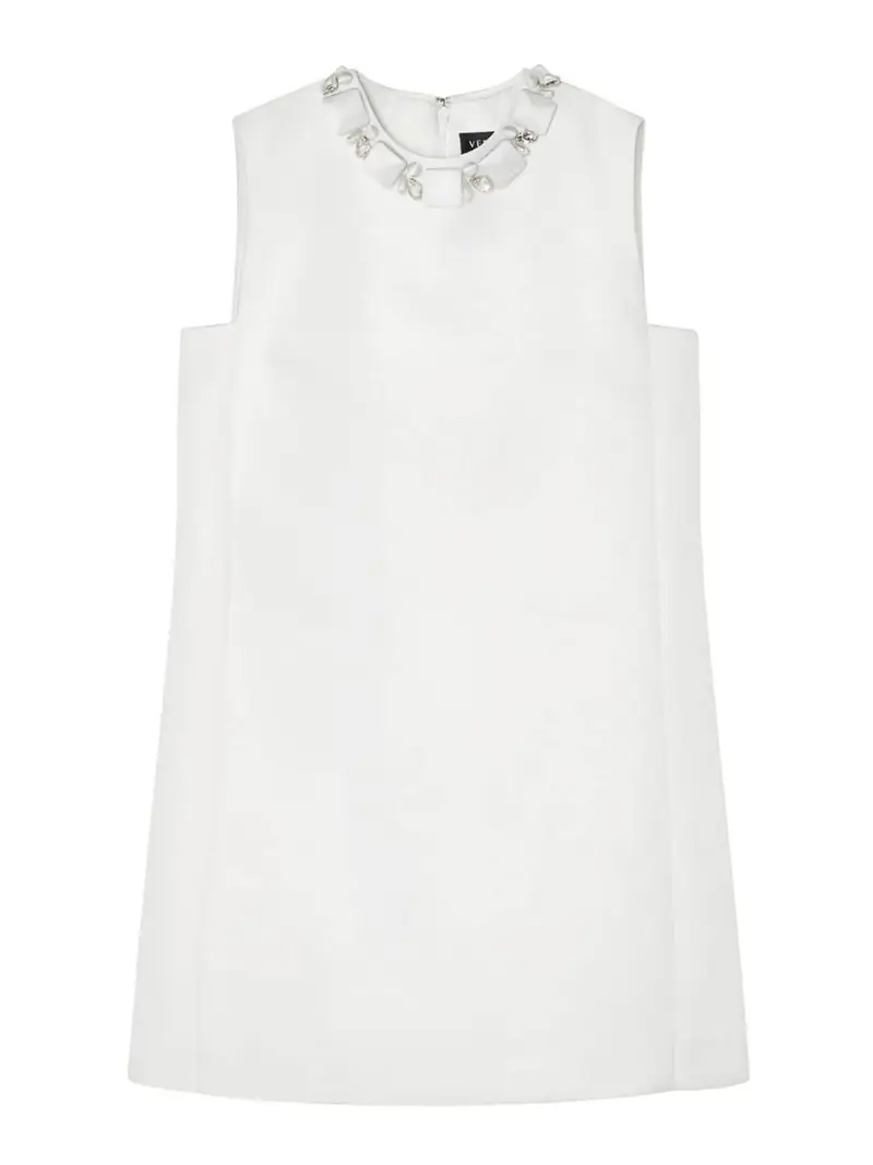 Vestito con dettagli in rilievo Bianco