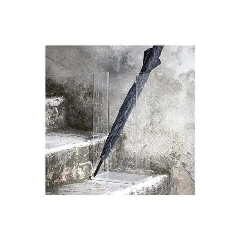 Portaombrelli rettangolare in cristallo acrilico trasparente miniatura 2