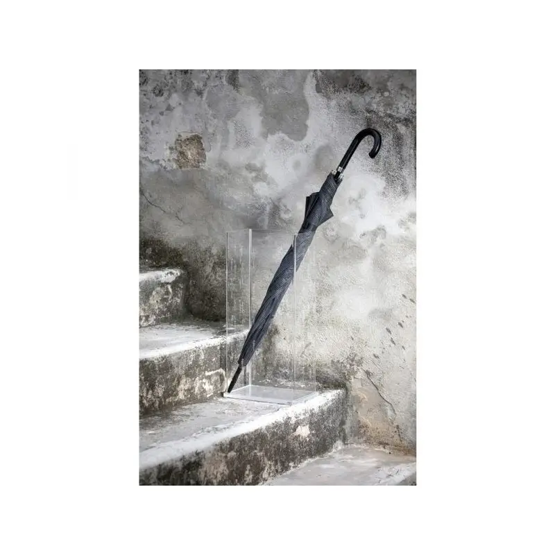 Portaombrelli rettangolare in cristallo acrilico trasparente