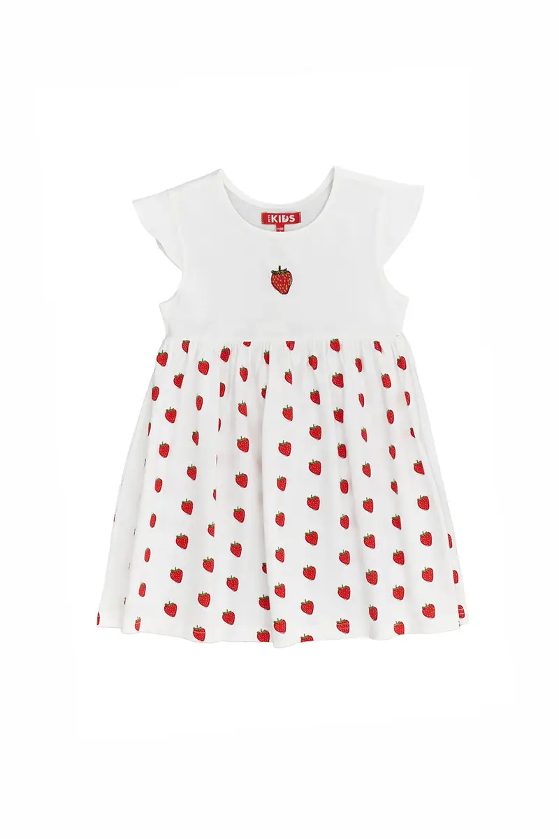Vestito con Fragole Bianco Pitt Kids 05060 miniatura 2