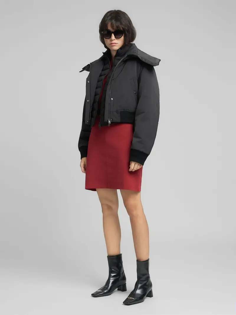 Vestito Corto In Piquet Di Cotone