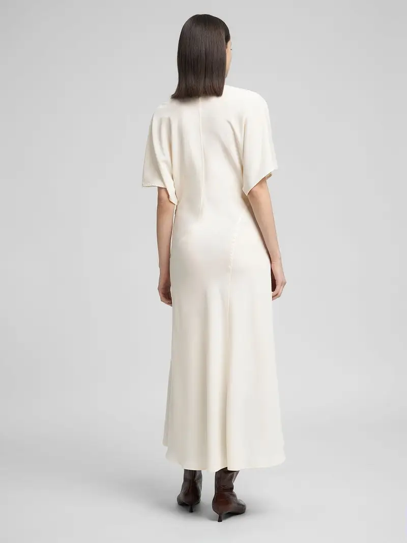 Vestito Midi In Poly Satin