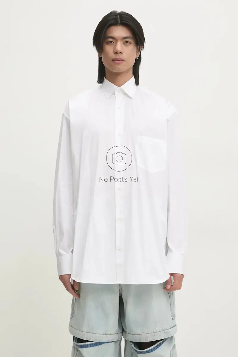 camicia in cotone No Posts Classic uomo colore bianco UA66SH440W