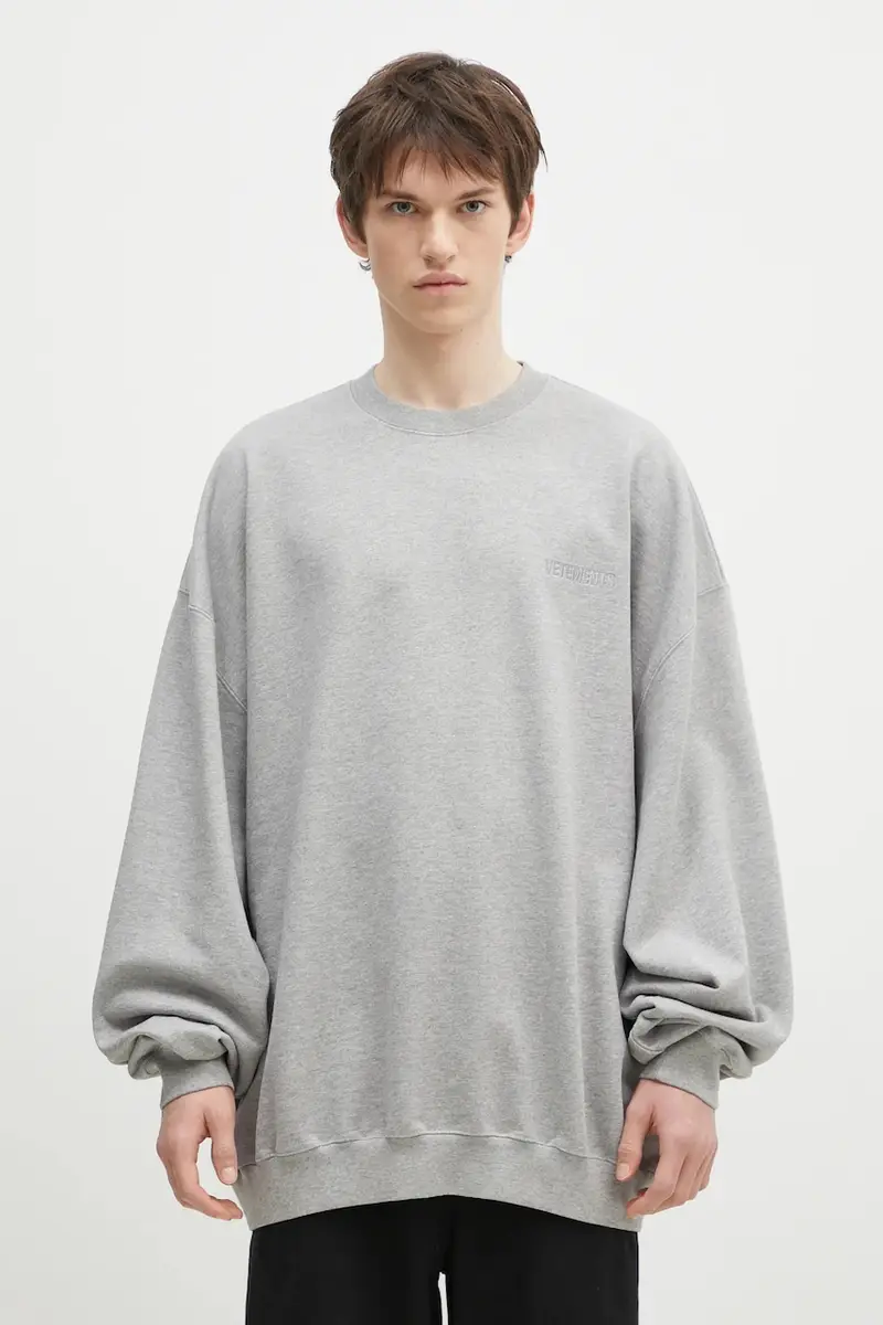 felpa Embroidered Logo Oversized uomo colore grigio UA66CW640G