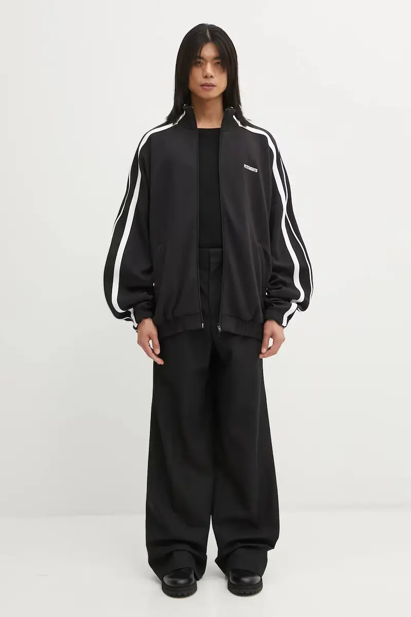 felpa Gym uomo colore nero con applicazione UH76GJ300B miniatura 5