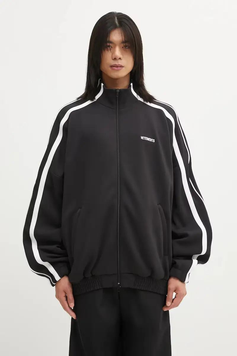 felpa Gym uomo colore nero con applicazione UH76GJ300B