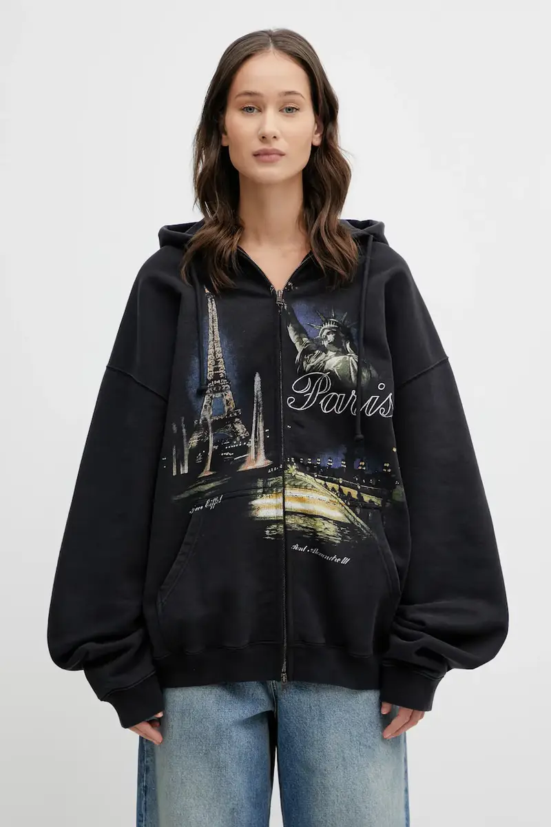 felpa Paris Tourist Nero miniatura 2