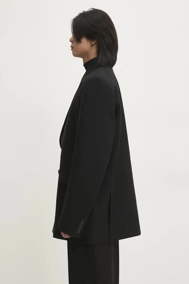 giacca in lana Double Breasted Evening colore nero UA66JA450B1 miniatura 2