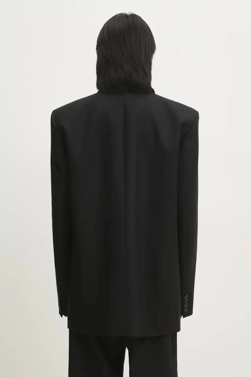 giacca in lana Double Breasted Evening colore nero UA66JA450B1 miniatura 3