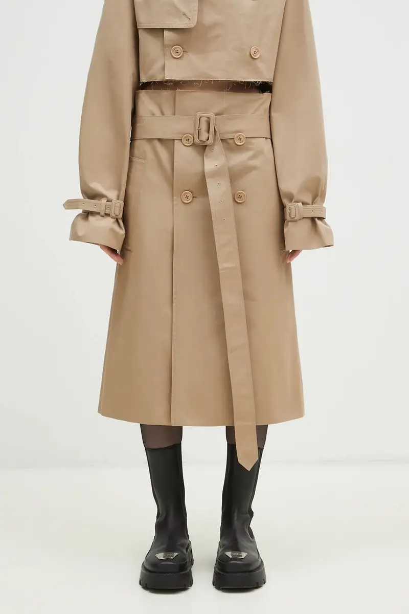gonna in cotone Deconstructed Trenchcoat colore beige WA66SK400S
