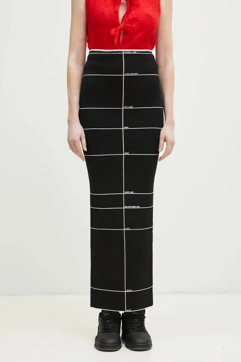 gonna Knitted Maxi colore nero WA66KN120X