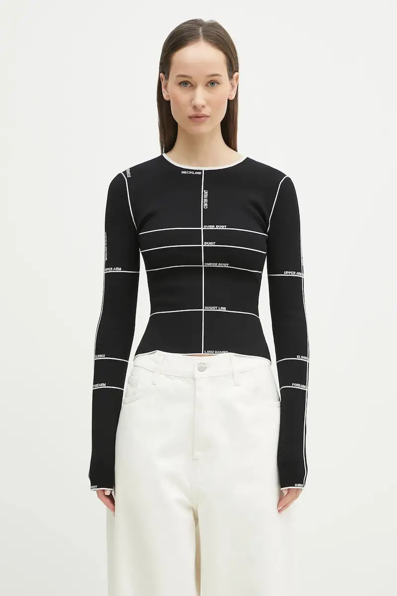 maglione Knitted Longsleeve donna colore nero WA66KN110X