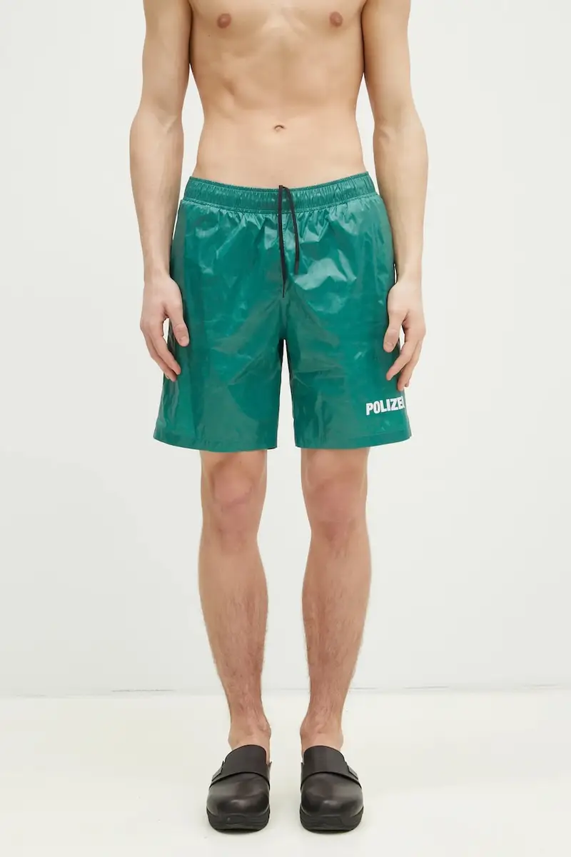 pantaloncini da bagno Polizei colore verde MA66SW110E
