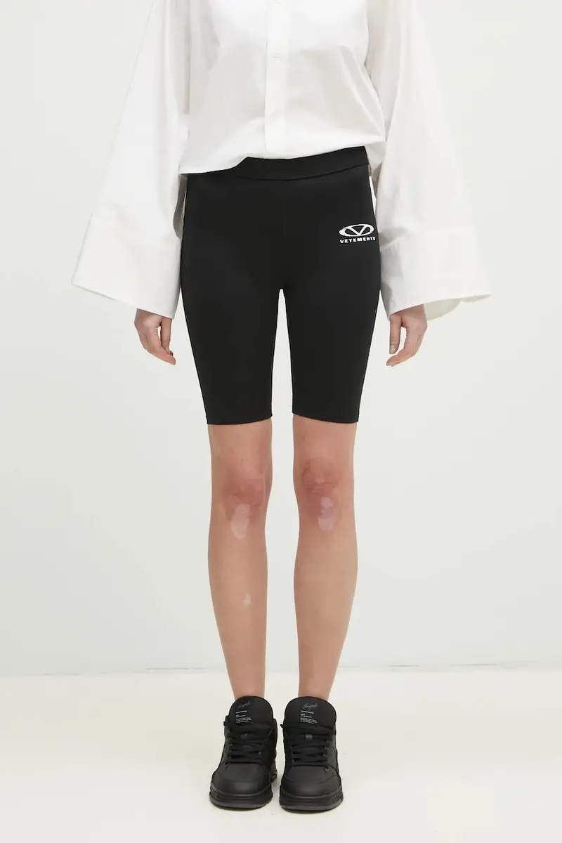 pantaloncini Oval Logo donna colore nero WA66SS200B
