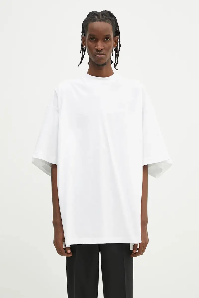 t-shirt in cotone Merged Double Oversized colore bianco UA66TR635W