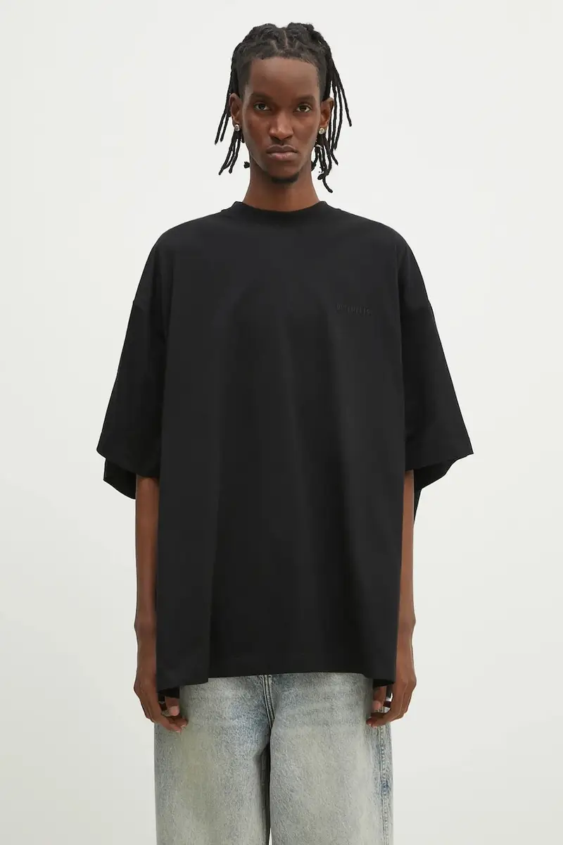 t-shirt in cotone Merged Double Oversized colore nero UA66TR635B