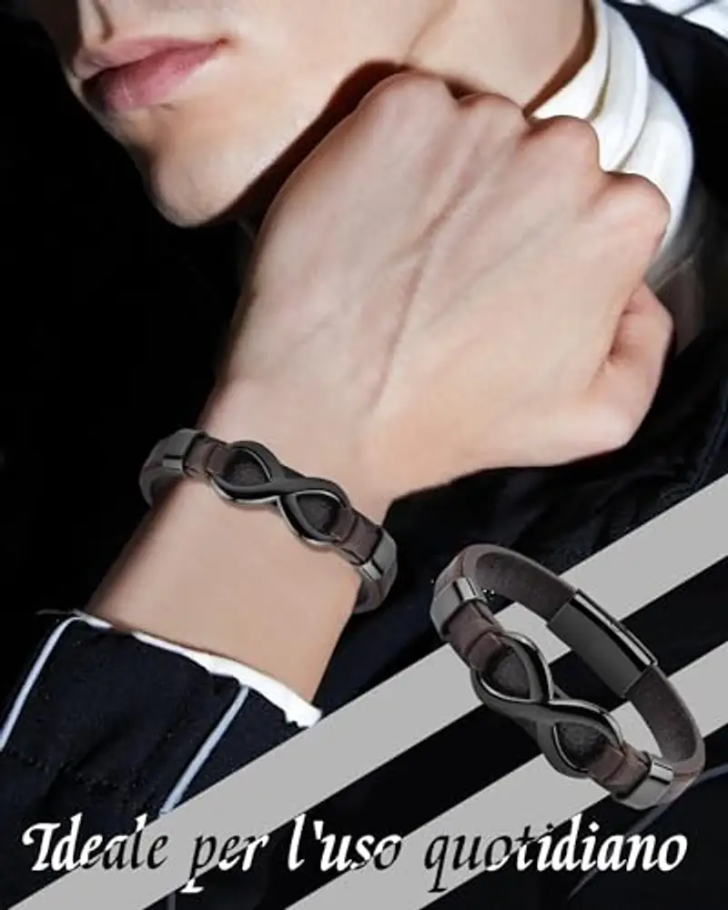 VGWON Bracciale a Mio Figlio, Bracciale Mamma e Figlio, Regali Bracciale Per Figli Da Mamma Papà, Uomo Bracciale In miniatura 2