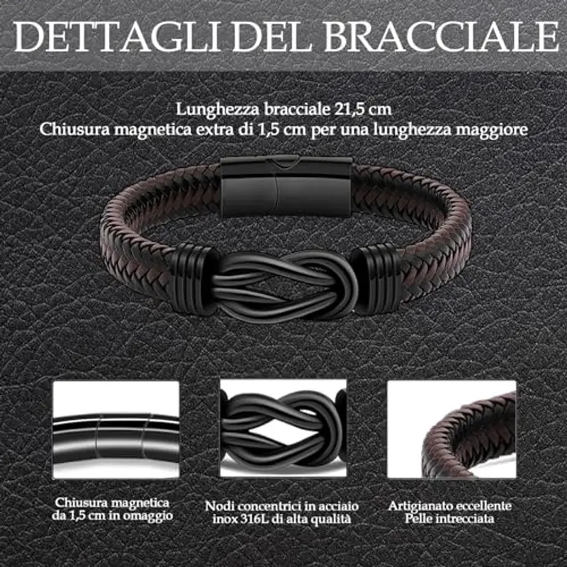 VGWON Bracciale a Mio Figlio, Bracciale Mamma e Figlio, Regali Per Figlio, Regali Per Figli Da Papà Mamma, Braccialetto miniatura 3