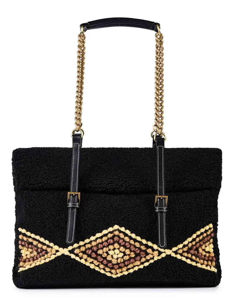 Borse in eco fur testa di moro con doppi manici Donna AMANDA U04