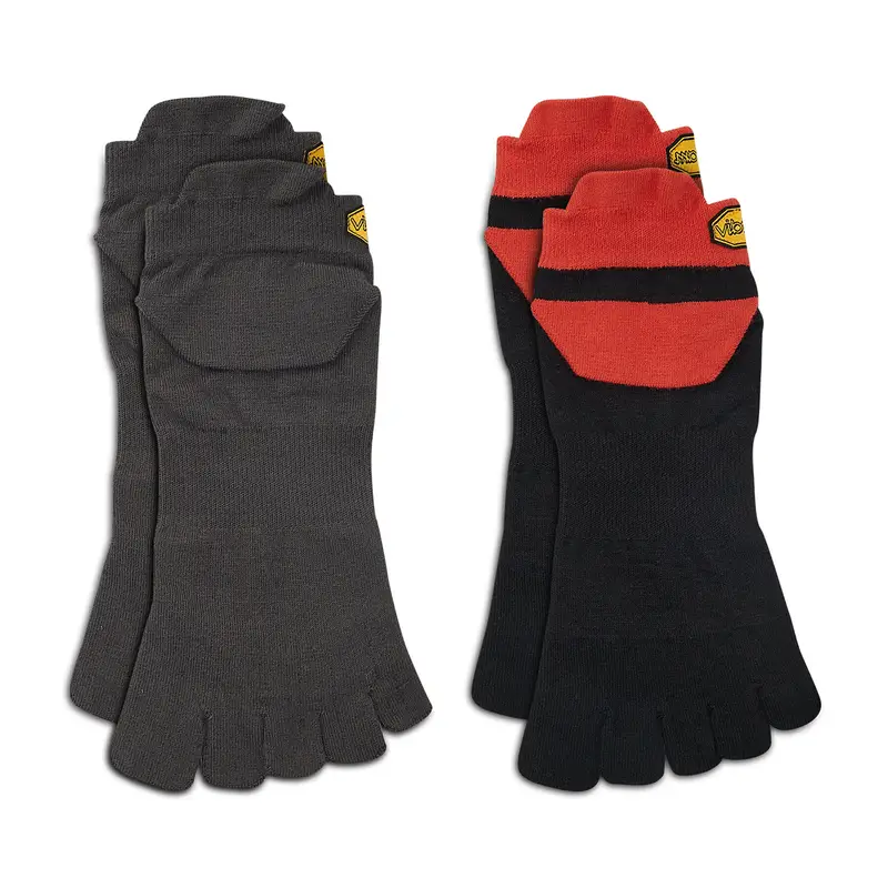 Set di 2 paia di calzini corti unisex Vibram Fivefingers No Show S21N35P Grigio