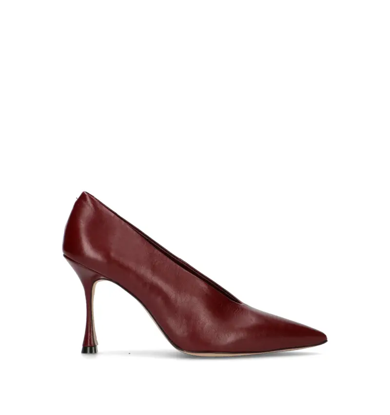 Décolleté donna bordeaux in pelle Vario