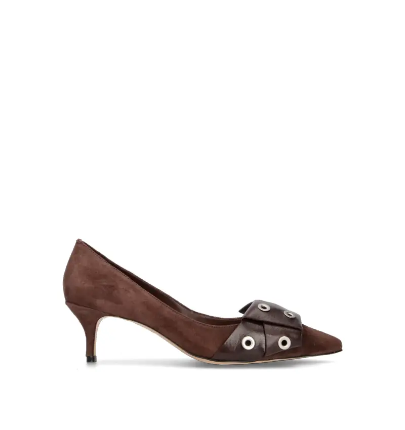 Décolleté donna marrone in suede Vario