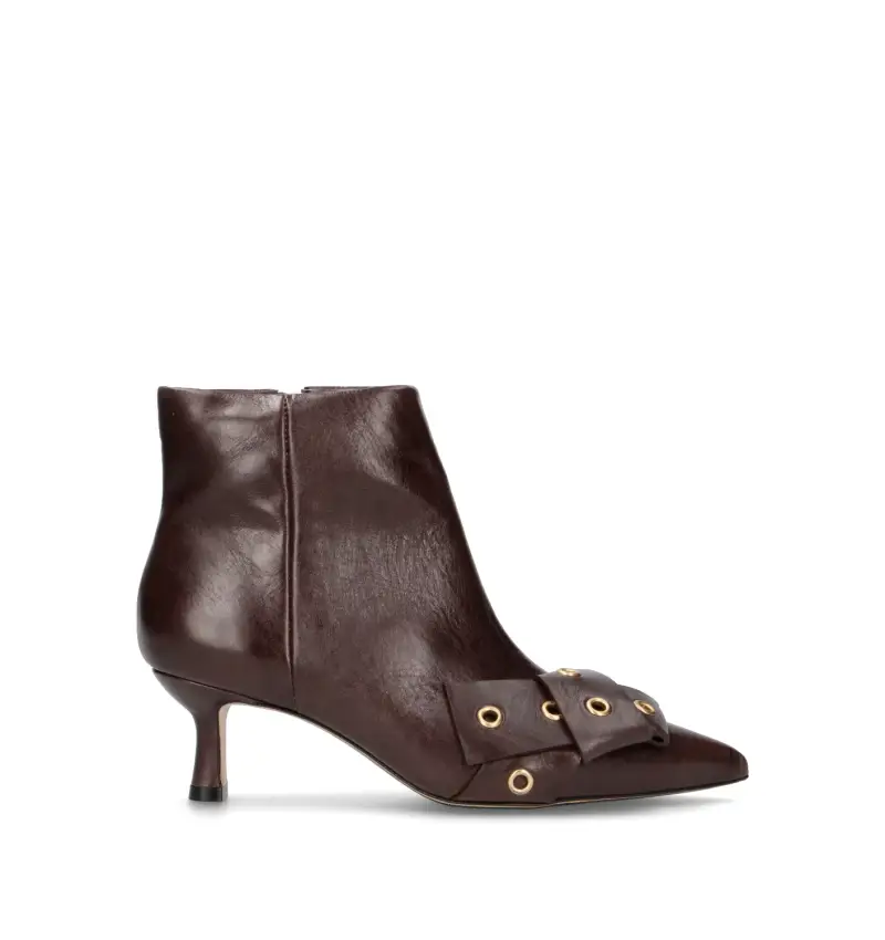 Tronchetto donna marrone in pelle Vario