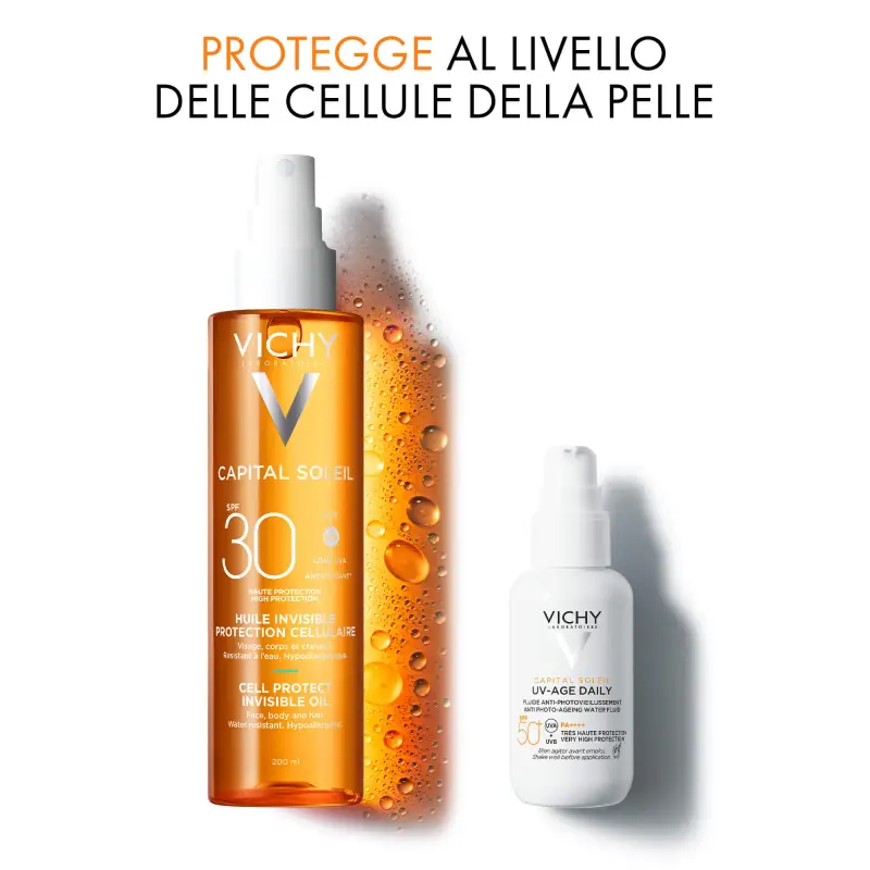 Capital Soleil Cell Protect Olio Invisibile SPF30 - Protezione solare viso, Solari alta protezione miniatura 3