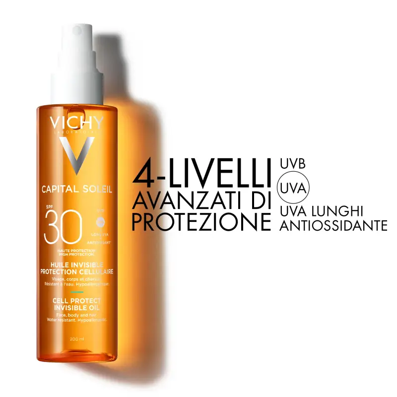 Capital Soleil Cell Protect Olio Invisibile SPF30 - Protezione solare viso, Solari alta protezione miniatura 4