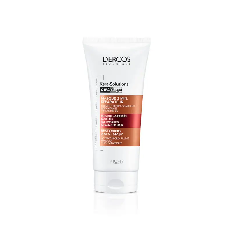 Dercos Dercos Kera -Solutions Maschera riparatrice 2min - Maschera capelli rovinati,Capelli danneggiati