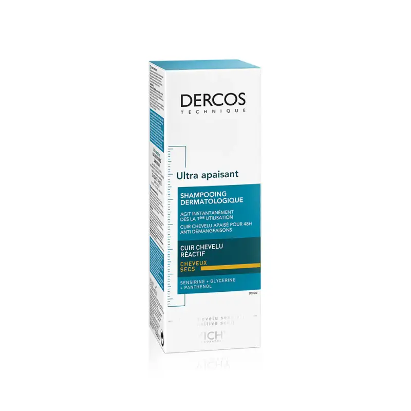 Dercos Dercos Shampoo Ultra -Lenitivo cuoio capelluto reattivo Capelli Secchi - Shampoo delicato, Capelli normali miniatura 2