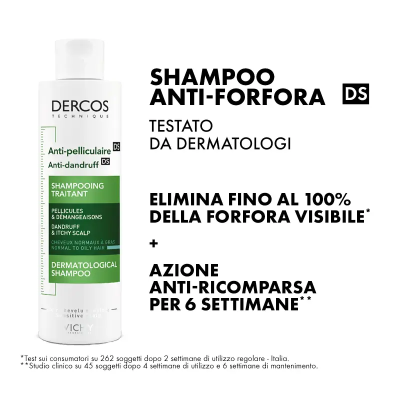 Dercos DT Shampoo Antiforfora DS capelli da normali a grassi - Shampoo antiforfora, Forfora miniatura 2