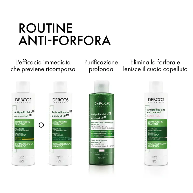 Dercos DT Shampoo Antiforfora DS capelli da normali a grassi - Shampoo antiforfora, Forfora miniatura 5