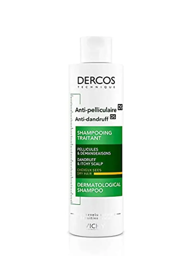 Vichy Dercos, Shampoo Anti-Forfora DS, Per Capelli Secchi, Azione Riequilibrante, Effetto Anti-Ricomparsa, Arricchito con Disolfuro di Selenio e Acido Salicilico, 200 ml