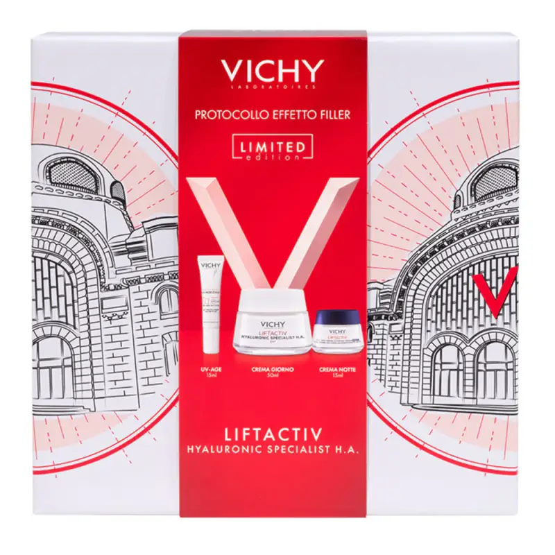 Liftactiv Cofanetto Spa Protocollo Antirughe Liftactiv H.A. Crema PNM + UVAGE + Crema Notte - Trattamento antietà pelli mature,Crema antirughe
