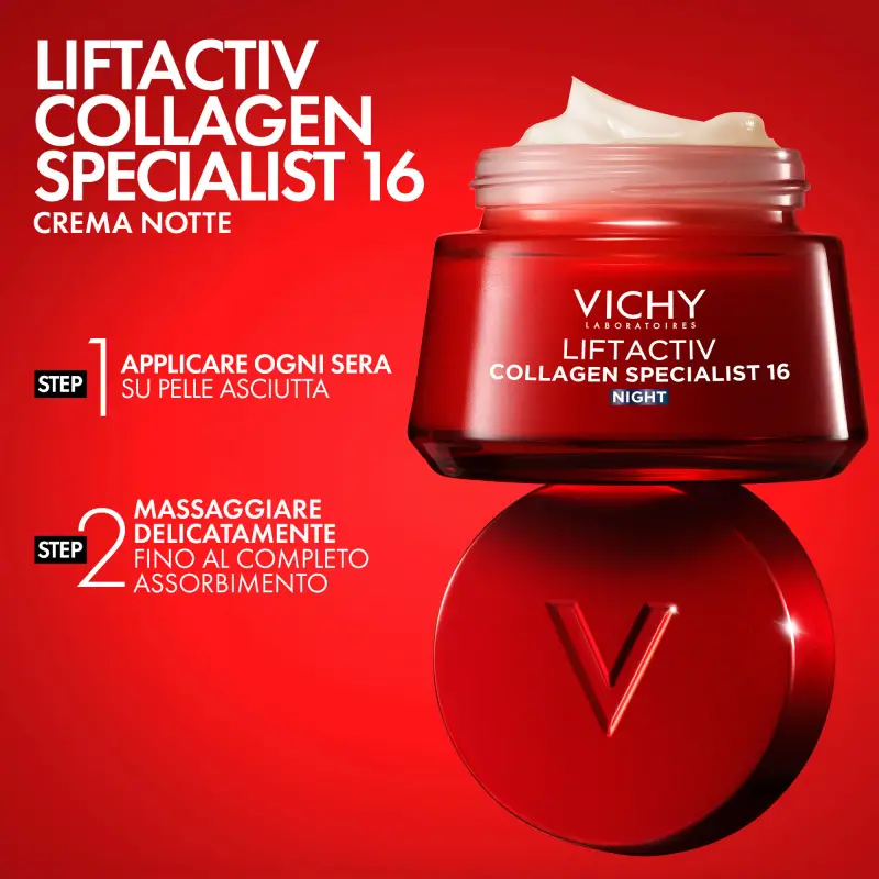 Liftactiv Liftactiv Collagen Specialist 16 Crema Notte - Trattamento antietà pelli mature, Crema antirughe, Crema idratante viso miniatura 3