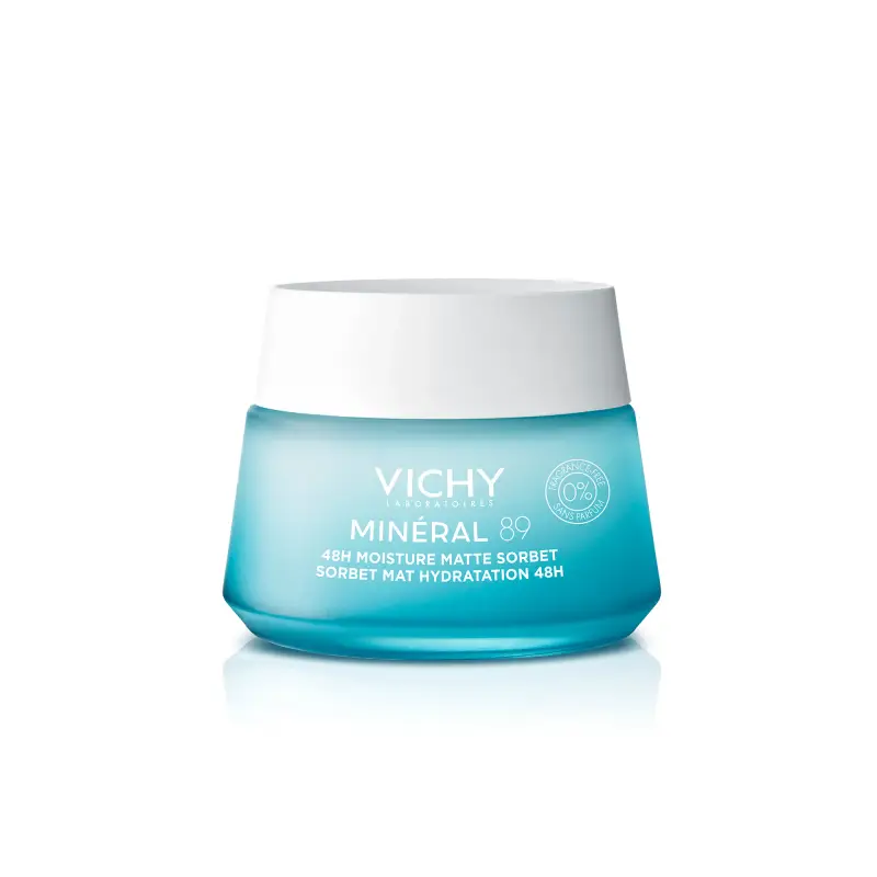 Mineral 89 Minéral 89 Gel Sorbetto Idratante Effetto Mat 48H - Crema idratante viso,Crema viso pelle grassa
