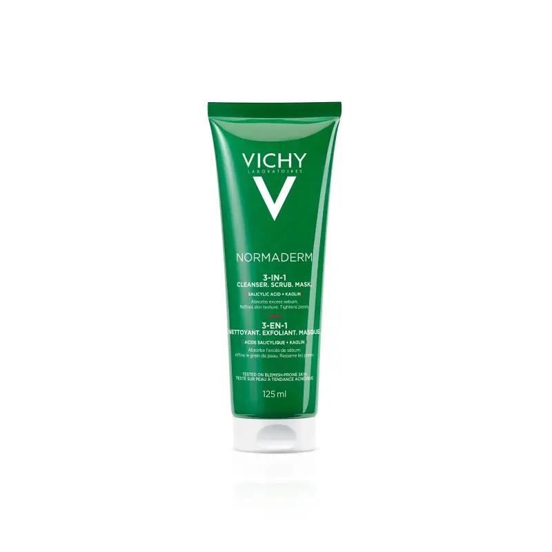Normaderm Normaderm 3 in 1 esfoliante + crema detergente + maschera - Crema detergente viso,Maschera viso purificante,Scrub viso pelle grassa