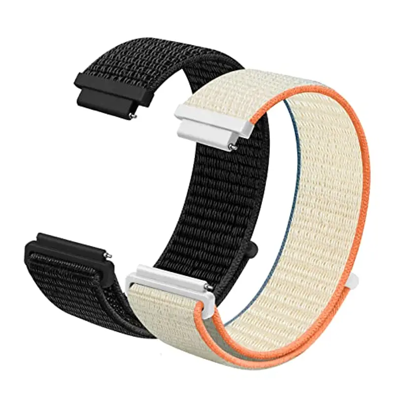 Vicloon Cinturino in Nylon, 2Pcs Cinturino per Orologio, Ricambio Sgancio Sport, Orologio in Maglia Bracciale Fibbia per Uomo e Donna,16mm, 18mm, 20mm