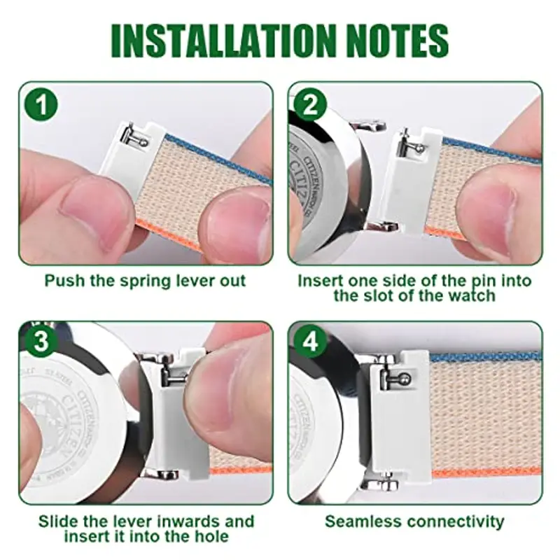 Vicloon Cinturino in Nylon, 2Pcs Cinturino per Orologio, Ricambio Sgancio Sport, Orologio in Maglia Bracciale Fibbia per Uomo e Donna, 16mm, 18mm, 20mm miniatura 3