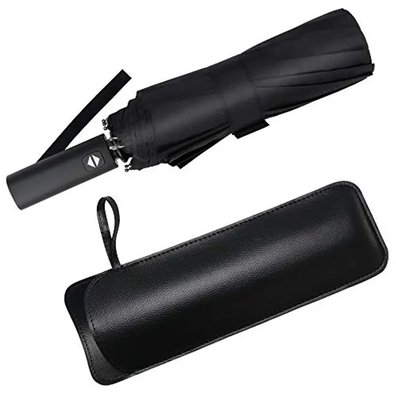 Vicloon Ombrello, Ombrello Automatico Ombrello Pieghevole Blu Compatto Resistente Leggero con Custodia Impermeabile e 8 Stecche rinforzate in Teflon, Ombrello da Viaggio (12 Aste Rinforzate)