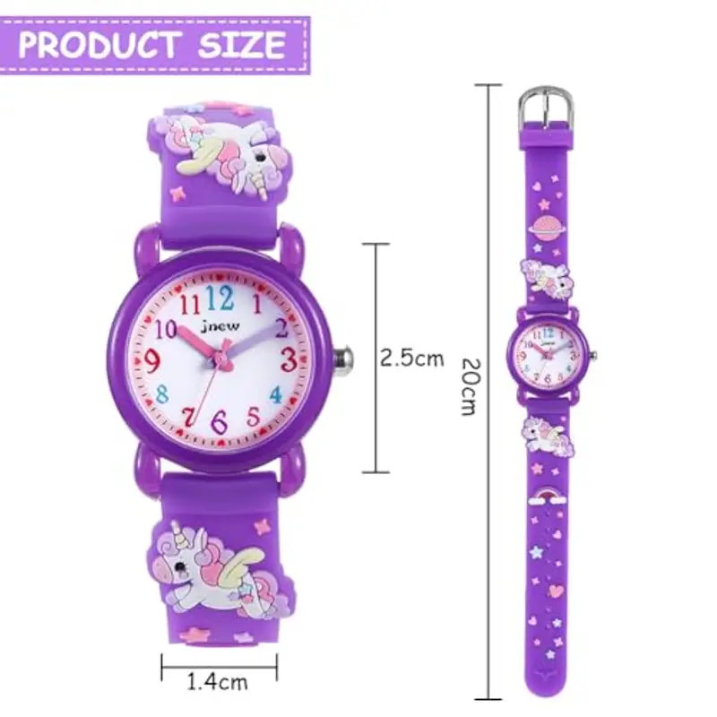 Vicloon Orologio Bambini, Orologio da Polso per Ragazzi e Ragazze 3D, Quarzo Educativo Analogico Impermeabile 30M, Sport Braccialetto Cartoon In Silicone, Movimento al Quarzo, Regalo di Natale miniatura 2