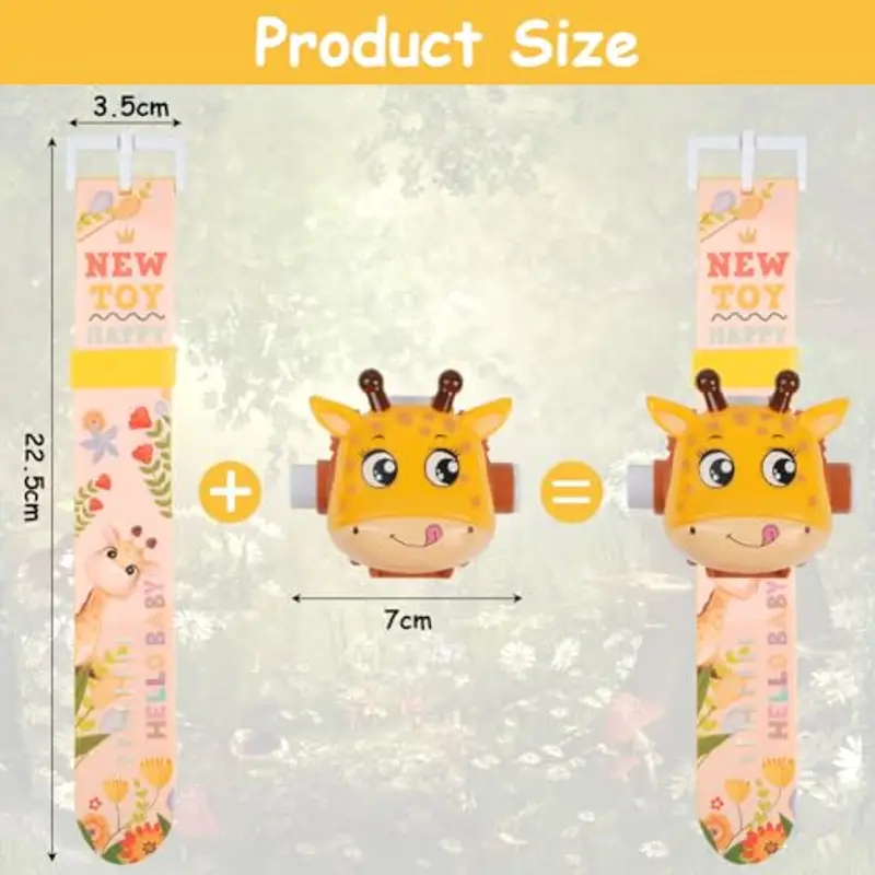 Vicloon Orologio Bambini, Orologio Giocattolo, Orologio con Proiettore Bambini Orologio da Polso con 20 Modelli di Proiezione per Ragazzi e Ragazze Regali di Natale (Giraffa) miniatura 2