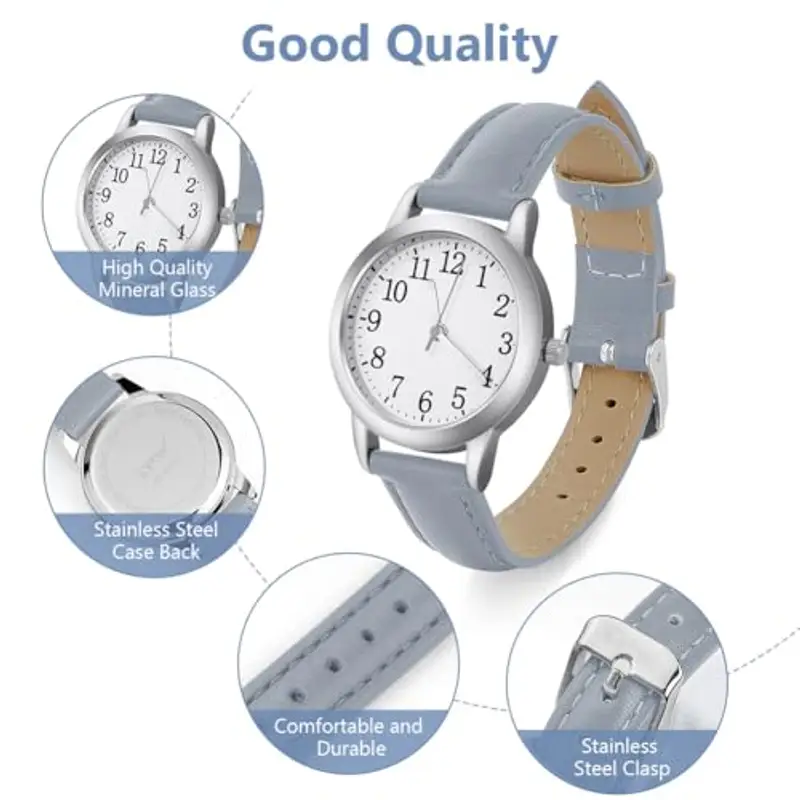 Vicloon Orologio Da Donna, Orologio Al Quarzo Analogico, Polso Per Donna Da Classico Business Casual (Blu) miniatura 3