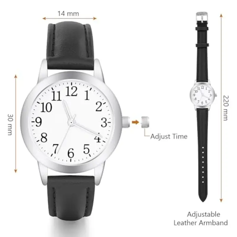 Vicloon Orologio Da Donna, Orologio Al Quarzo Analogico, Polso Per Donna Da Classico Business Casual (Nero) miniatura 2