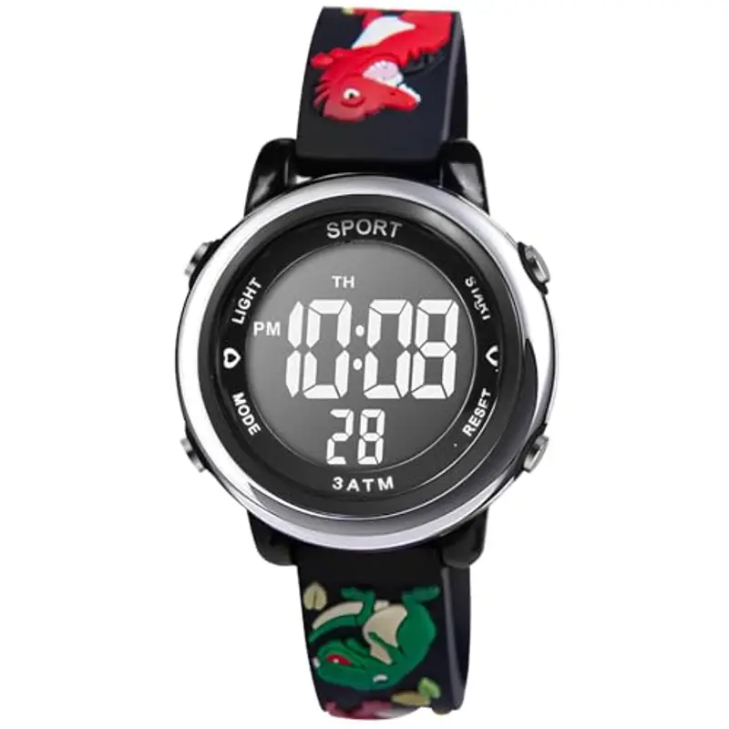 Vicloon Orologio Digitale per Bambini, Orologio da Polso per Ragazzi e Ragazze, Polso unicorno, Cartoni 3D Waterproof Retroilluminazione a 7 Colori, Regalo di Natale Regali per Ragazzi e Ragazze