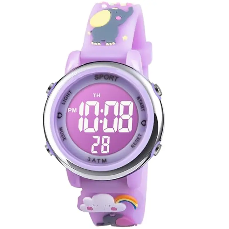 Vicloon Orologio Digitale per Bambini, Orologio da Polso per Ragazzi e Ragazze, Polso unicorno, Cartoni 3D Waterproof Retroilluminazione a 7 Colori, Regalo di Natale Regali per Ragazzi e Ragazze