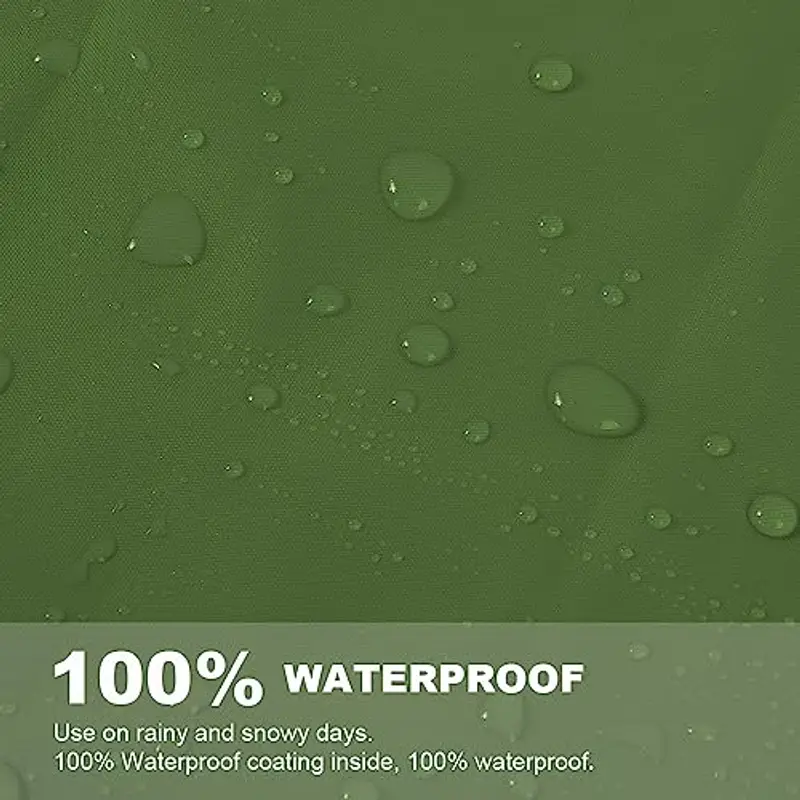 Vicloon Poncho Impermeabile, 2Pcs per Adulti da Portatile Eva Trasparenti Riutilizzabili, Cappotto di Pioggia Unisex per Pesca, Parchi Acquatici e Altro Ancora, Army Green miniatura 3