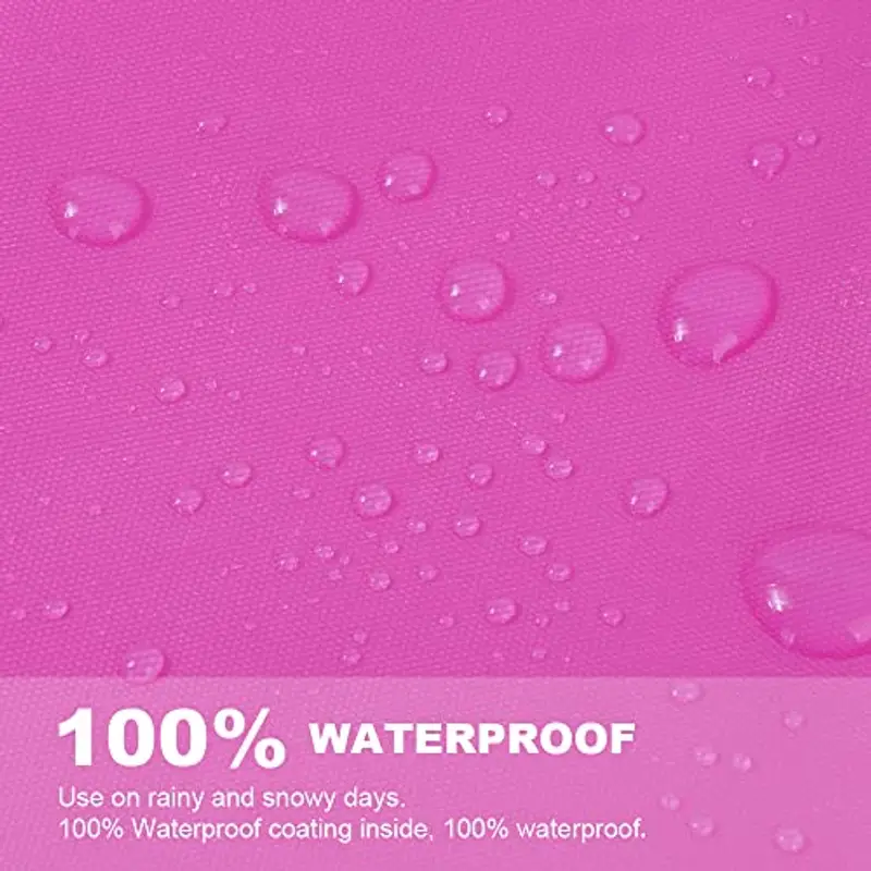 Vicloon Poncho Impermeabile, per Adulti Portatile Eva Trasparenti Riutilizzabili, Cappotto di Pioggia per Uomo e Donna per Pesca, Parchi Acquatici e Altro Ancora (Pink) miniatura 3