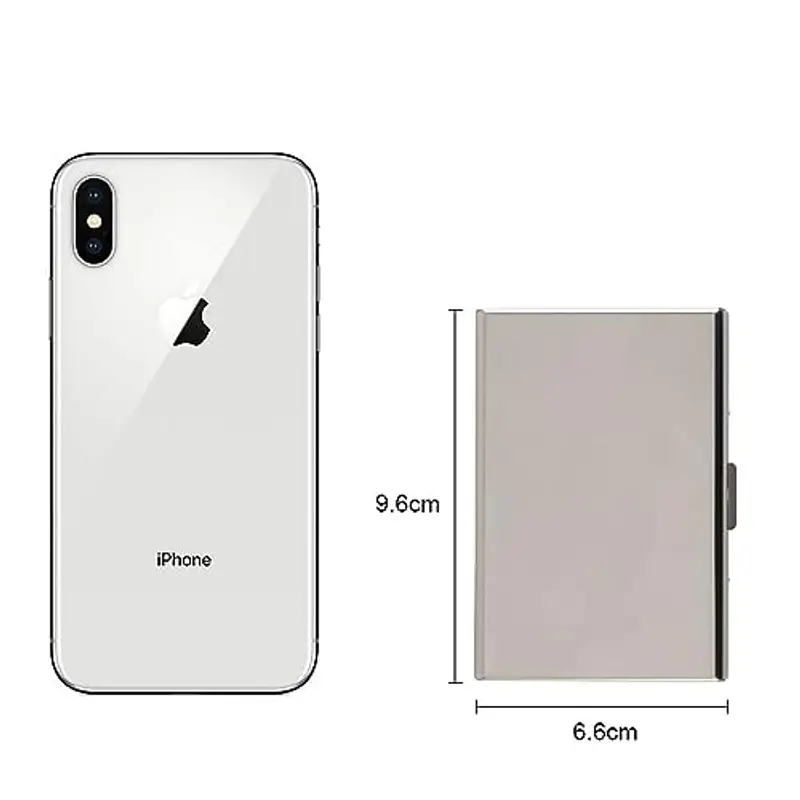 Vicloon Porta carte di credito Uomo Argento 1599802 miniatura 3